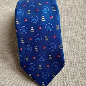 Vineyard Vines Mens Necktie Custom Collection 100% Silk Boat Lobster Blue 3.5x59